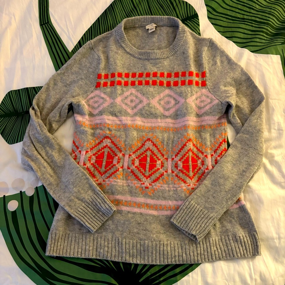 J Crew fair isle sweater M
